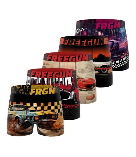 Lot de 5 boxers homme Cars Racing Freegun