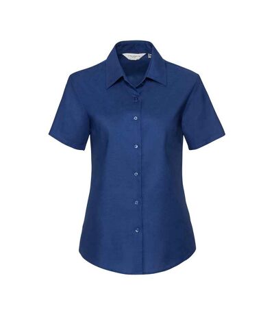 Russell Collection Womens/Ladies Oxford Short-Sleeved Shirt (Bright Royal Blue)