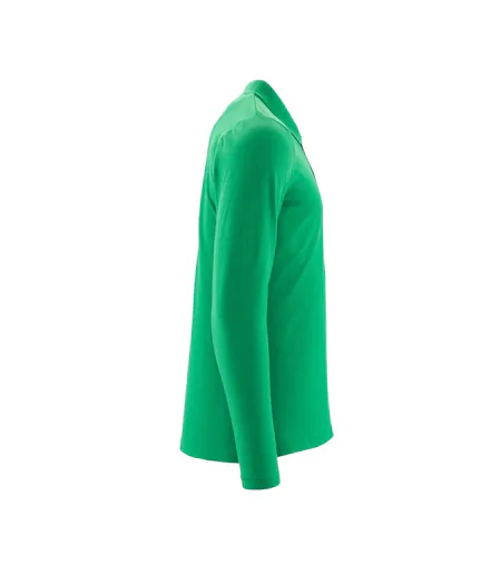 Mens Crossover Long-sleeved Polo Shirt Grass Green Mascot