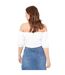 Haut Court Manches Bouffantes Femme Blanc Be You-3
