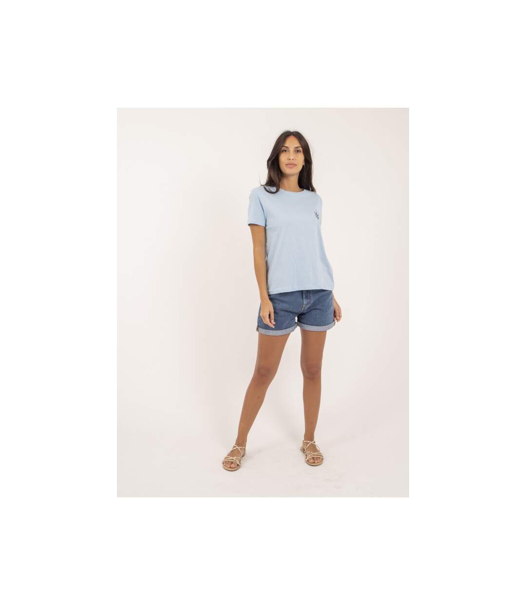 T-shirt col rond pur coton FABIANA - Dona X Lisa-4