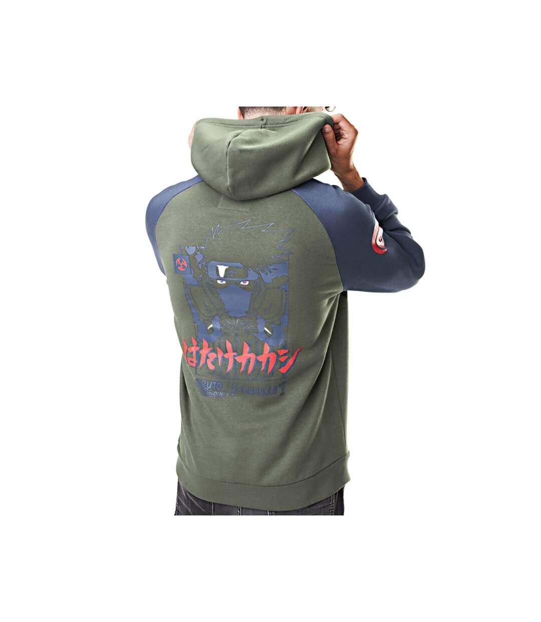 Sweat à capuche homme Naruto Kakashi Capslab-1