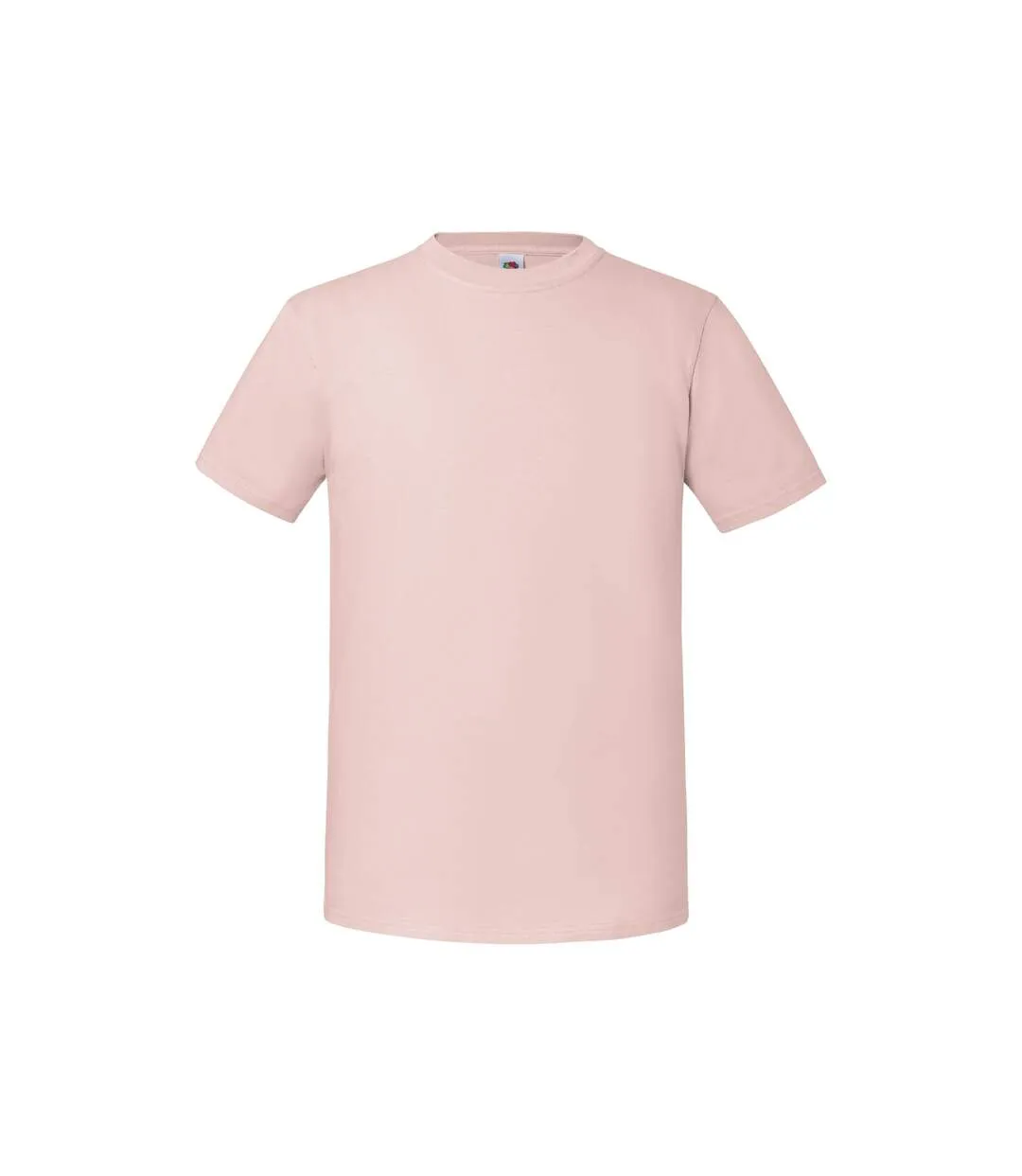 Mens Iconic Premium Ringspun Cotton T-shirt Powder Rose Fruit Of The Loom-2