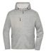 Polaire tricot doublée sherpa - Unisexe - JN1874 - gris ciment mélange nature-1