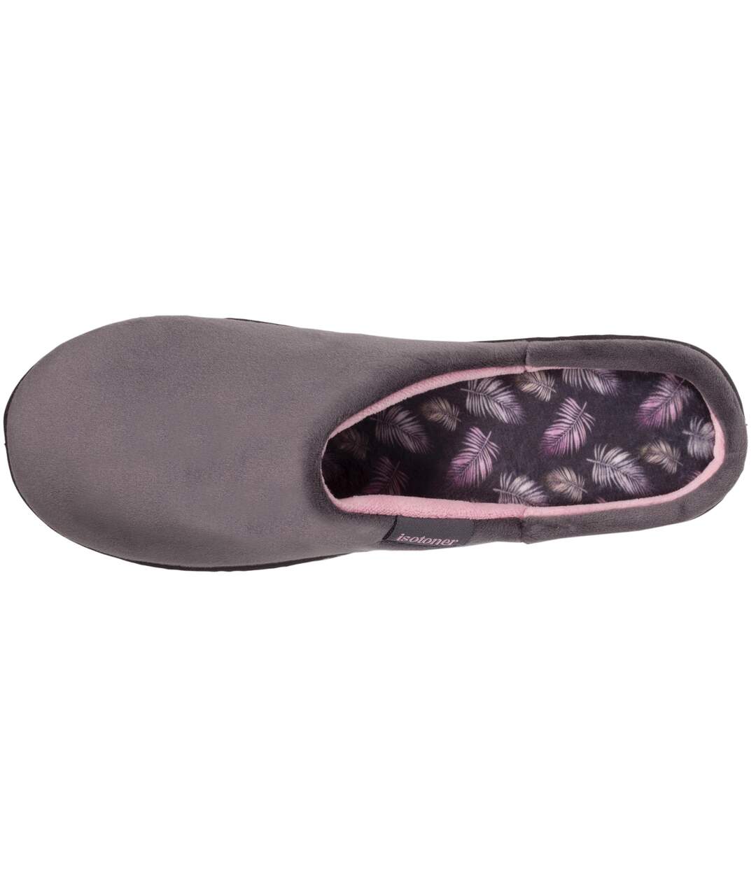 Isotoner Chaussons Mules femme ultra doux, ultra confort talon de 4 cm