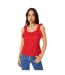 Womens/ladies polka dot frill detail petite tank top red Dorothy Perkins-1