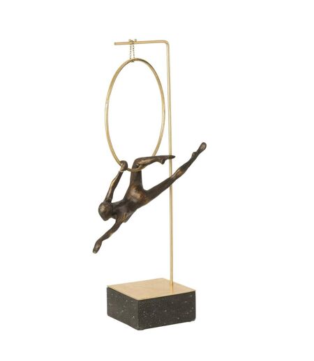 Gymnaste Cerceau sur Socle Gamma 55cm Doré & Noir