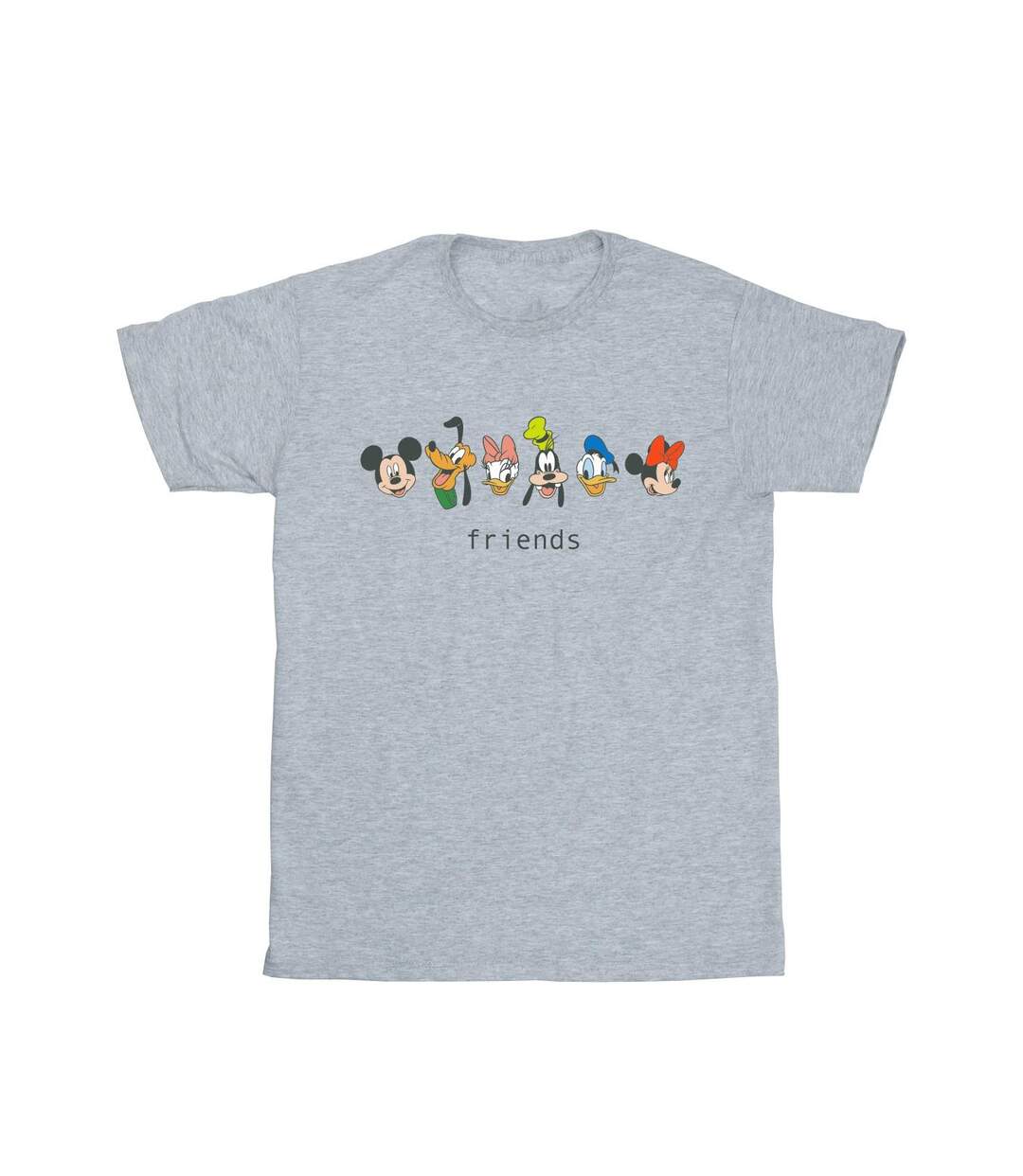 Disney Femme/Ladies - Mickey Mouse And Friends - T-shirt boyfriend en coton (Gris sportif) - UTBI38173-1