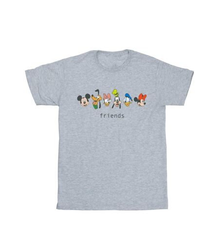 Disney Femme/Ladies - Mickey Mouse And Friends - T-shirt boyfriend en coton (Gris sportif) - UTBI38173