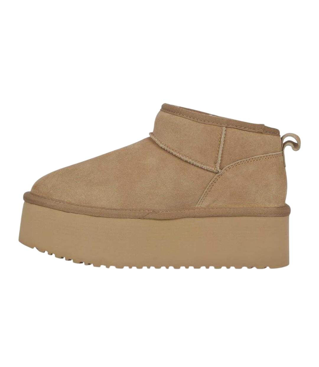 Womens/ladies Suede Platform Ankle Boots Sand Jack Wills-3