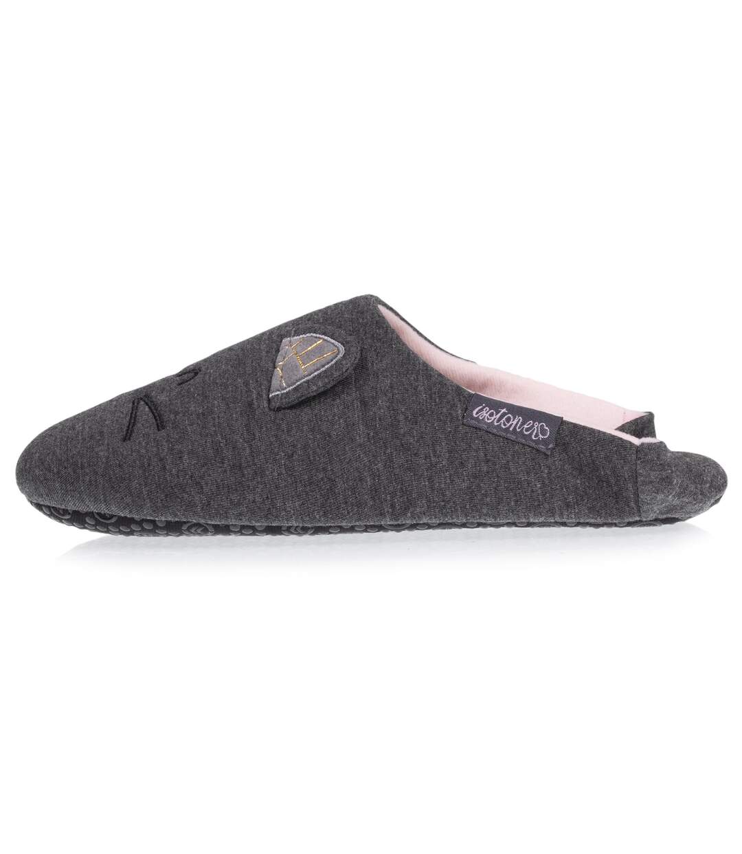 Isotoner Chaussons extra-light Mules femme en jersey et semelle à picots antidérapants-3