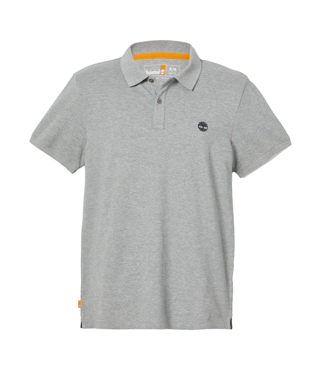 Mens Oyster River Logo Short-sleeved Polo Shirt Grey Timberland-1