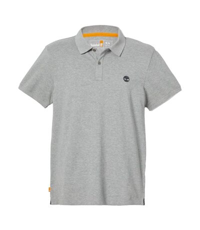Mens Oyster River Logo Short-sleeved Polo Shirt Grey Timberland