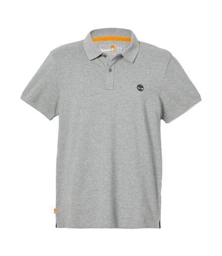 Mens Oyster River Logo Short-sleeved Polo Shirt Grey Timberland