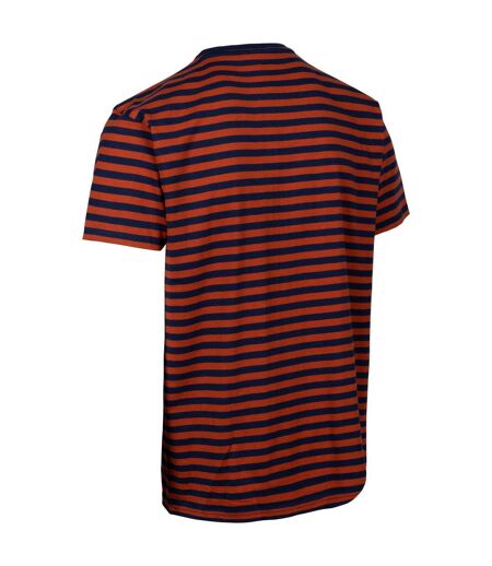 Trespass Mens Mahe Stripe T-Shirt (Burnt Orange)