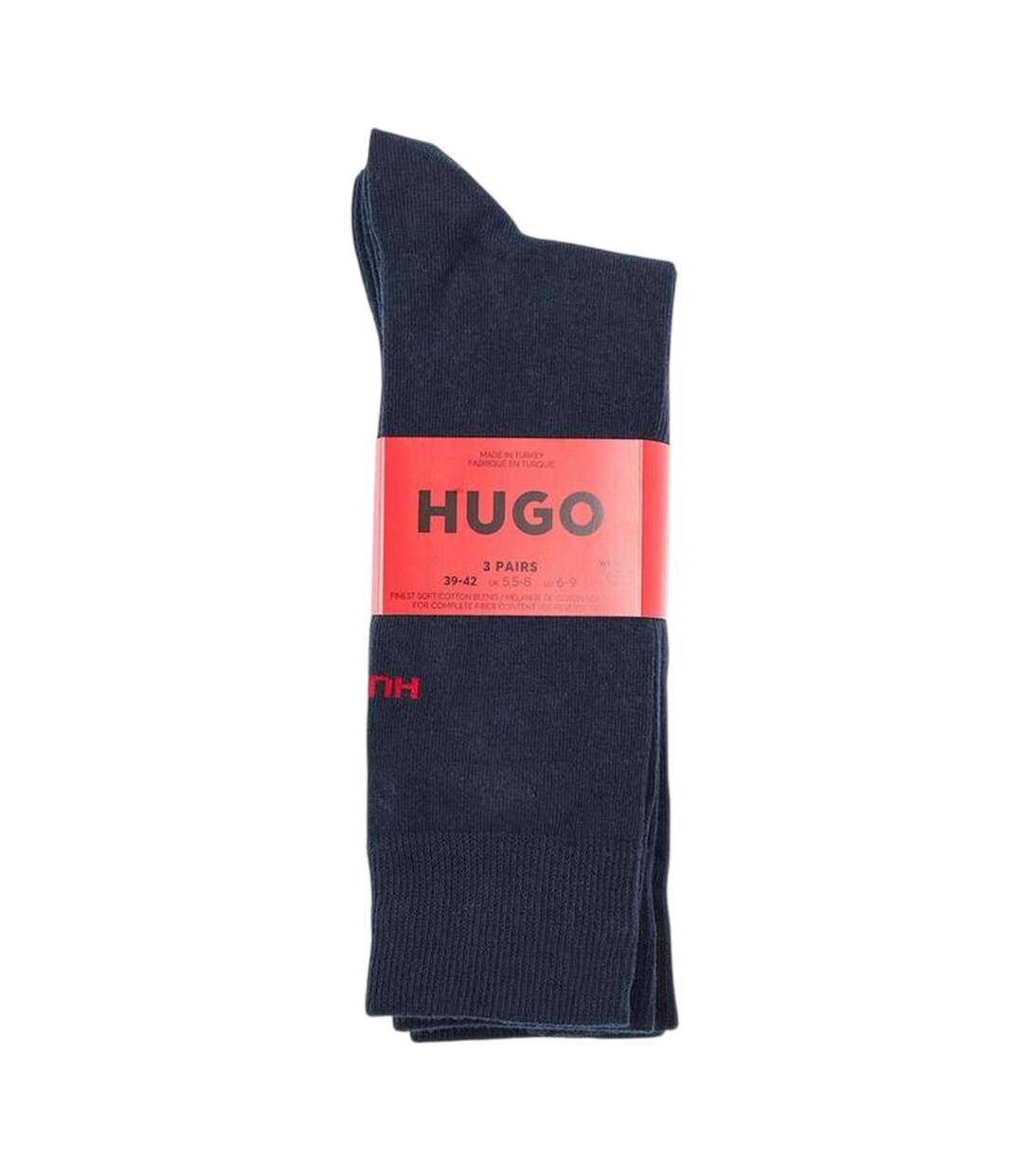 Lot De 3  Socquettes Homme Bleu Foncé Hugo-3