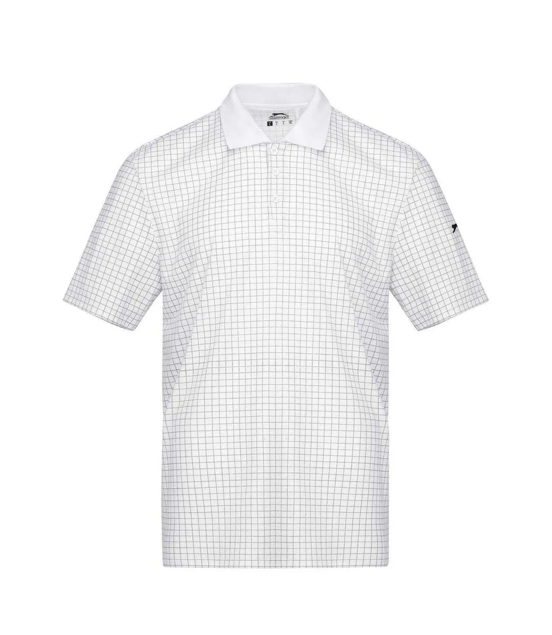 Polo Golf Motif/style À Carreaux Homme Blanc Slazenger-1