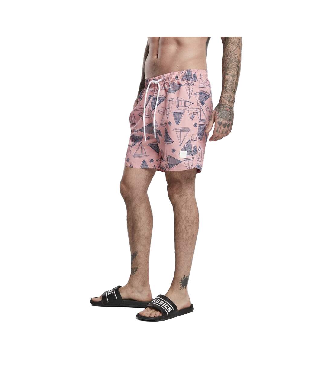 Short De Bain Homme Rose Bleu Urban Classics-3