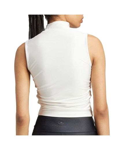 Haut blanc femme adidas ruched crop