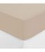 Drap Housse 2 Personnes Percale 160x200cm Beige Lin-2