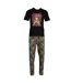 Mens Action Pose Cotton Pyjama Set Black Multicoloured Deadpool & Wolverine-3