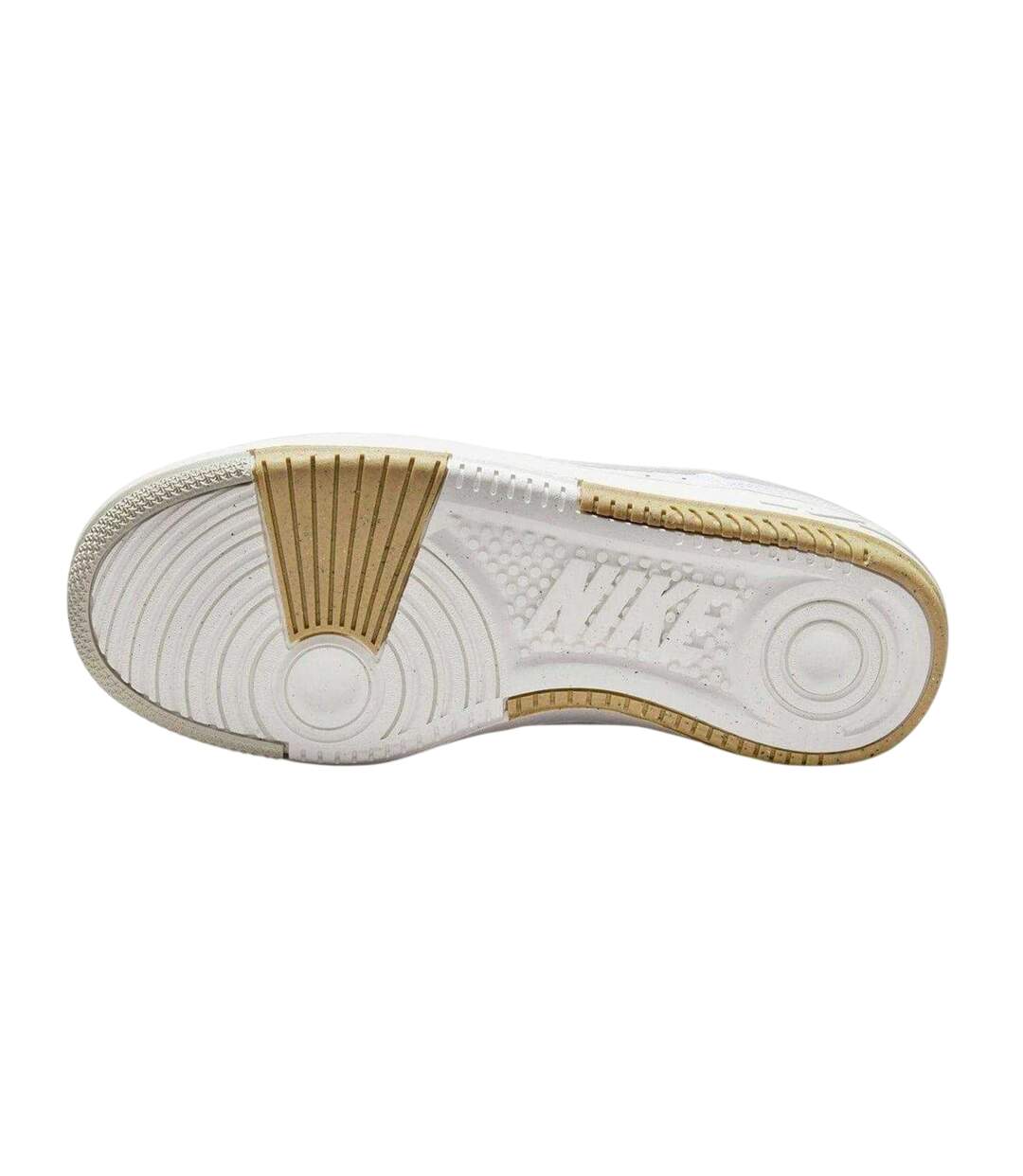 Womens/ladies Gamma Force Leather Platform Trainers White Off White Nike-4