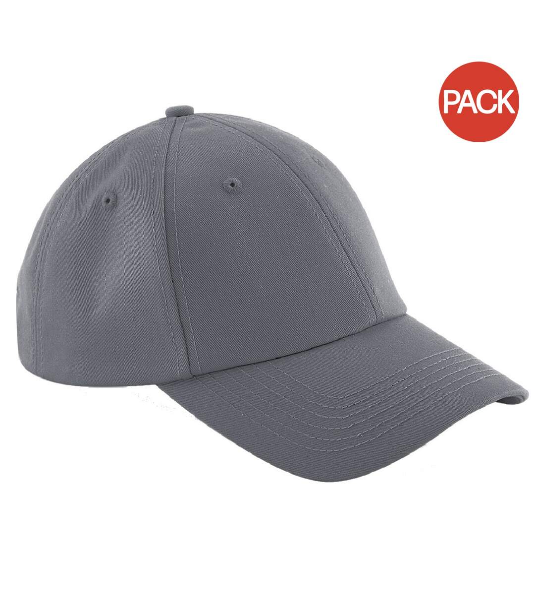 Lot de 2  casquettes adulte gris graphite Beechfield-1