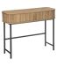 Console 2 portes coulissante Colva - Marron et noir-2