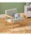 Fauteuil enfant en velours côtelé BASILE - Mer-2