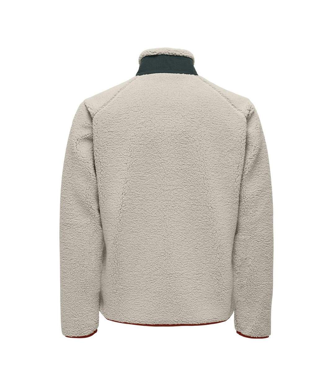 Veste sherpa écru homme only & sons dallas-2