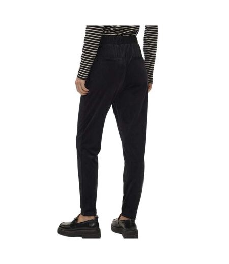 Pantalon fluide velours noir femme vero moda lea