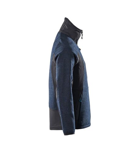 Mens Advanced Knitted Full Zip Jacket Dark Navy Black Mascot