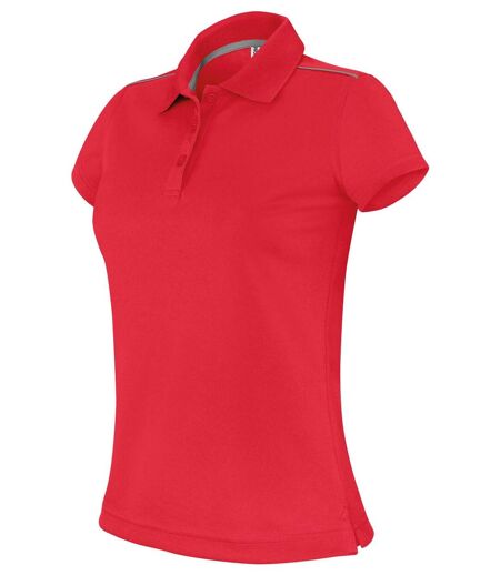 Polo femme sport - PA481 - rouge - manches courtes