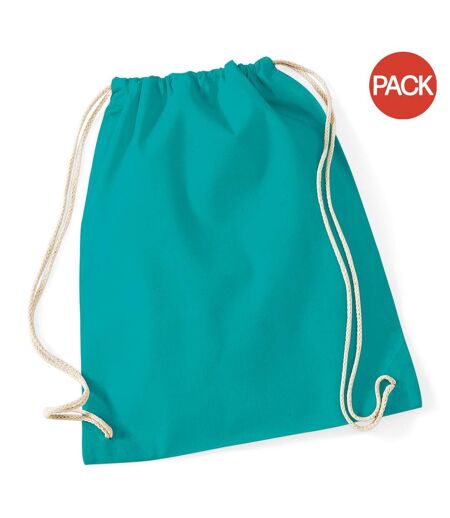 Lot de 2  Sac de gym 12 litres taille unique emeraude Westford Mill