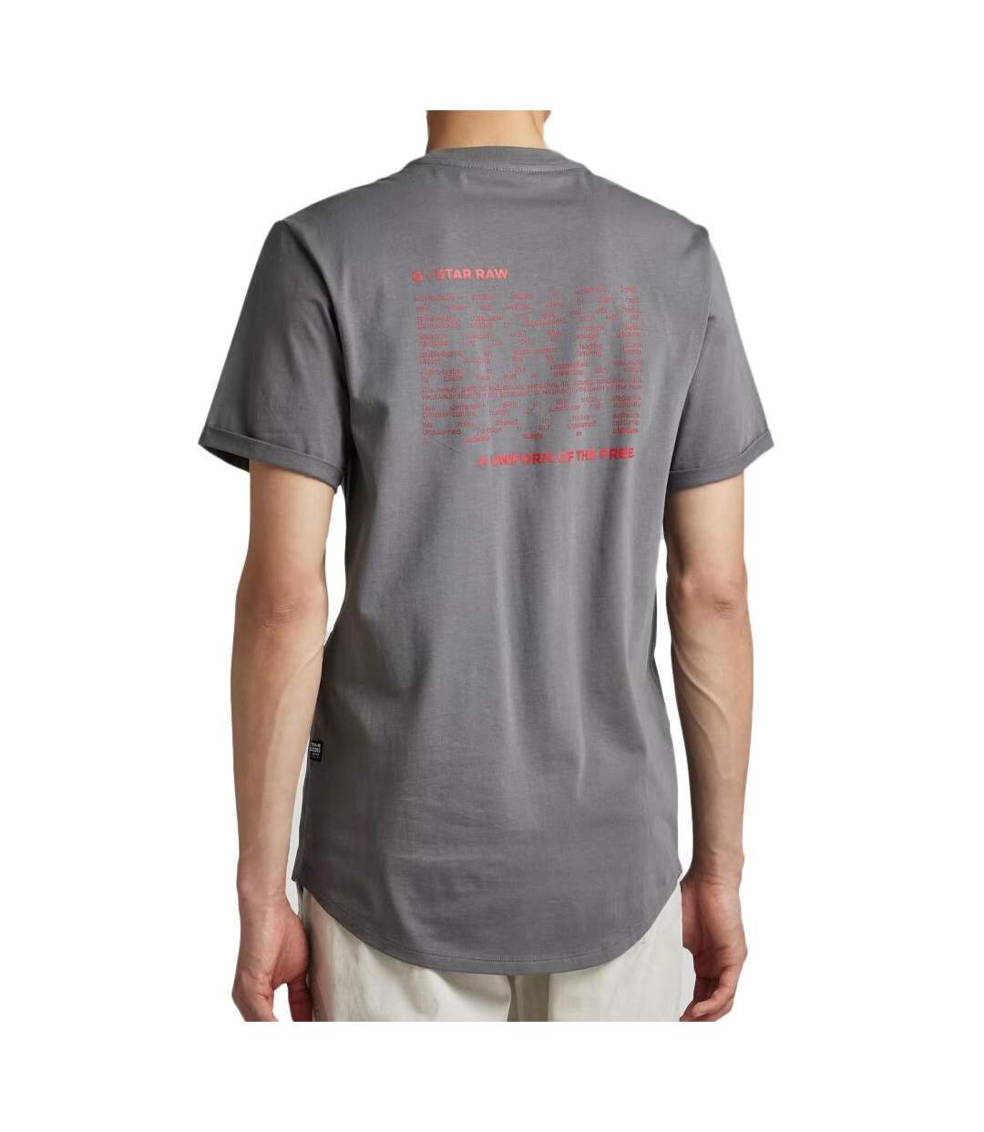 T-shirt gris homme g-star raw lash back-2