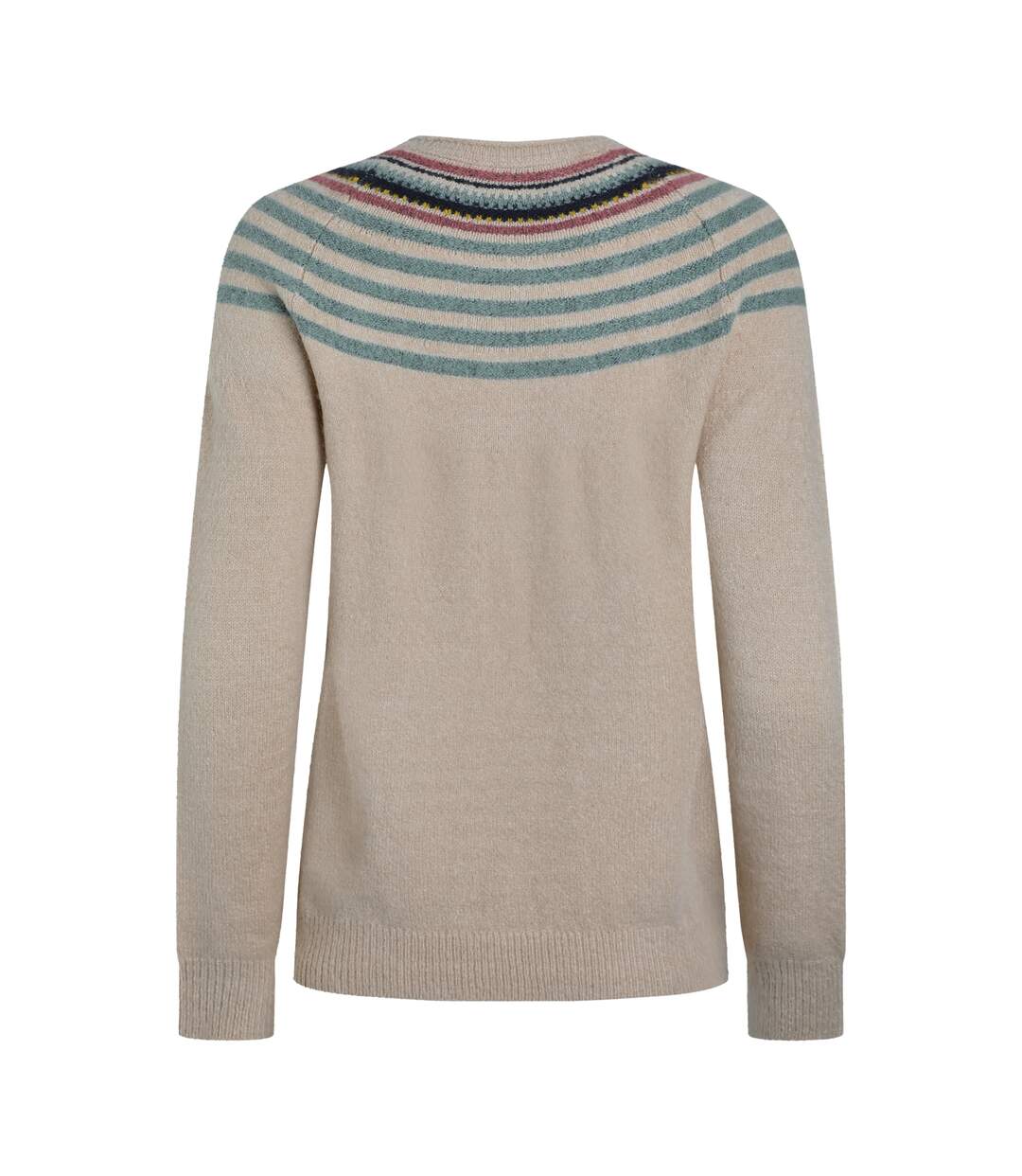 Womens/ladies sinatra patterned knitted jumper ecru Weird Fish-2