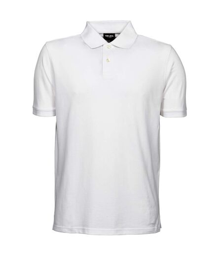 Tee Jays Mens Heavy Pique Short Sleeve Polo Shirt (White)