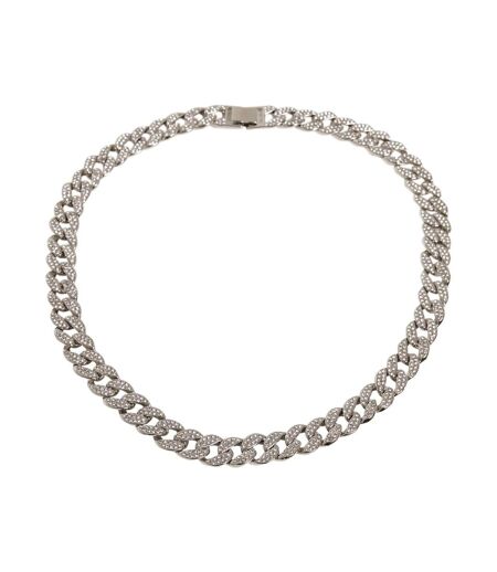 Heavy Encrusted Necklace One Size Silver Urban Classics