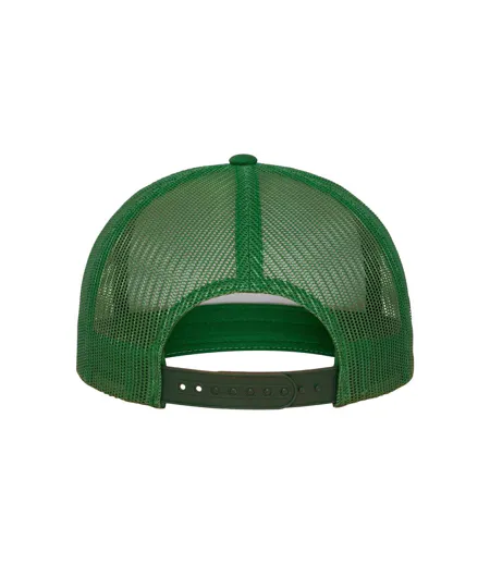 Casquette Trucker Motif/style Uni Classic Adulte Vert Kelly Blanc Flexfit