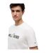 Mens Summer Chest Print Regular T-shirt White Blue Tommy Hilfiger-4