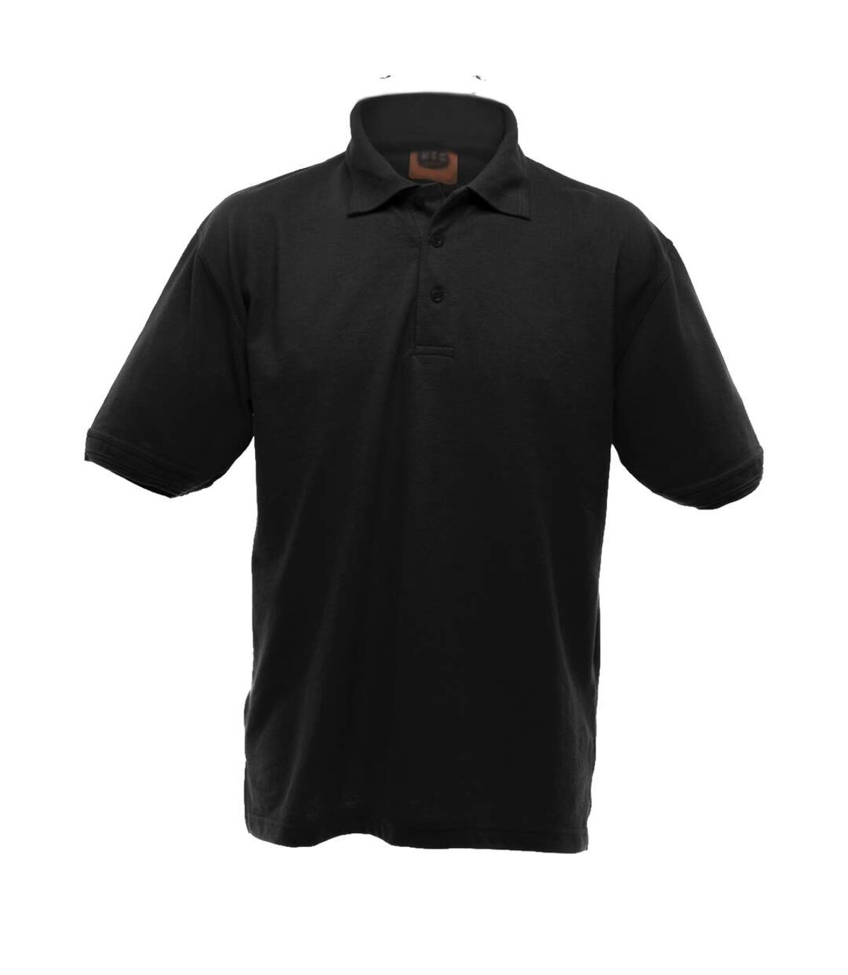 UCC 50/50 Mens Heavyweight Plain Pique Short Sleeve Polo Shirt (Black) - UTBC1195