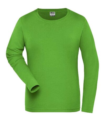 T-shirt workwear BIO manches longues - Femme - JN1803 - vert citron