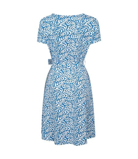 Womens/ladies santorini uv jersey wrap dress bright blue Mountain Warehouse