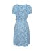 Womens/ladies santorini uv jersey wrap dress bright blue Mountain Warehouse-2