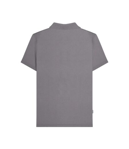 Polo Motif/style Rayure Fil Teint Classic Adulte Gris Lambretta