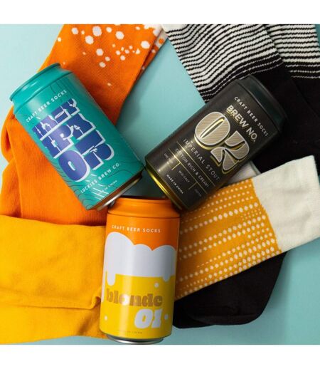 1 Pack Mens Craft Beer Socks in a Can
