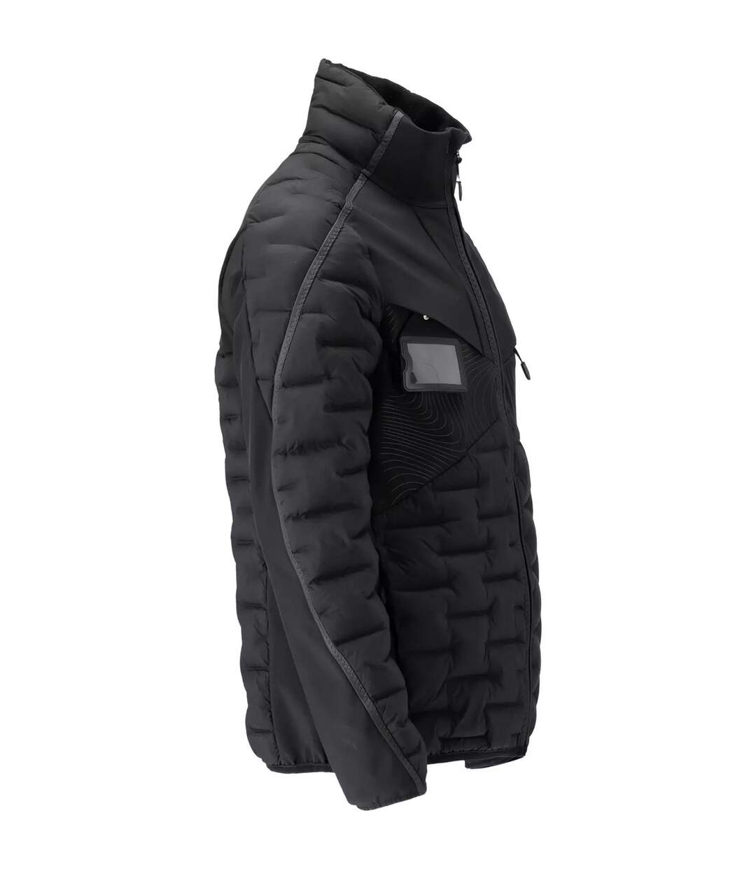 Mens Customised Quilted Jacket Black Mascot-4