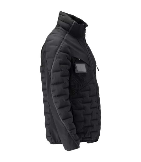 Mens Customised Quilted Jacket Black Mascot