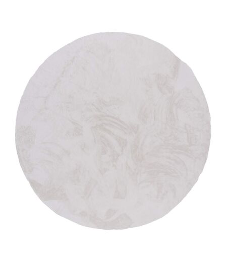 Tapis Rond Design Nina 200cm Blanc