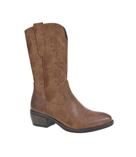 Cipriata Womens/Ladies Wanda Cowboy Boots (Tan) - UTDF2362